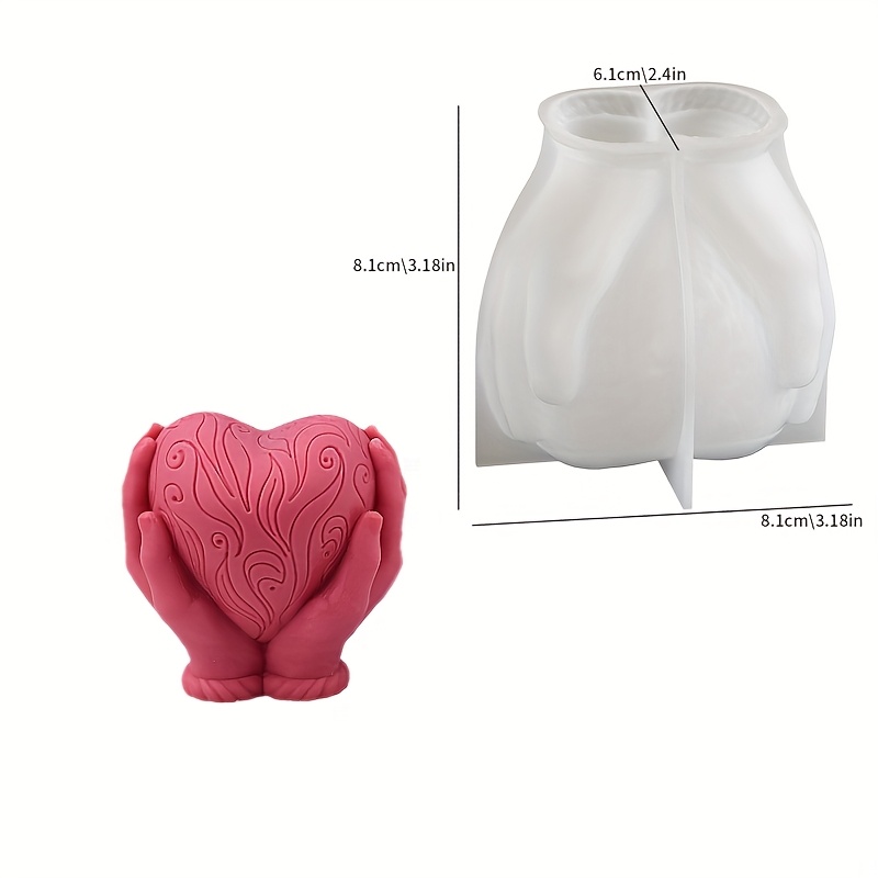 E-shop Liebesform Harz Gießformen 3D Handhaltung Relief Liebeskerzen Plattform Silikonform Valentinstag Aromatherapie Ton Gips Anhänger Form