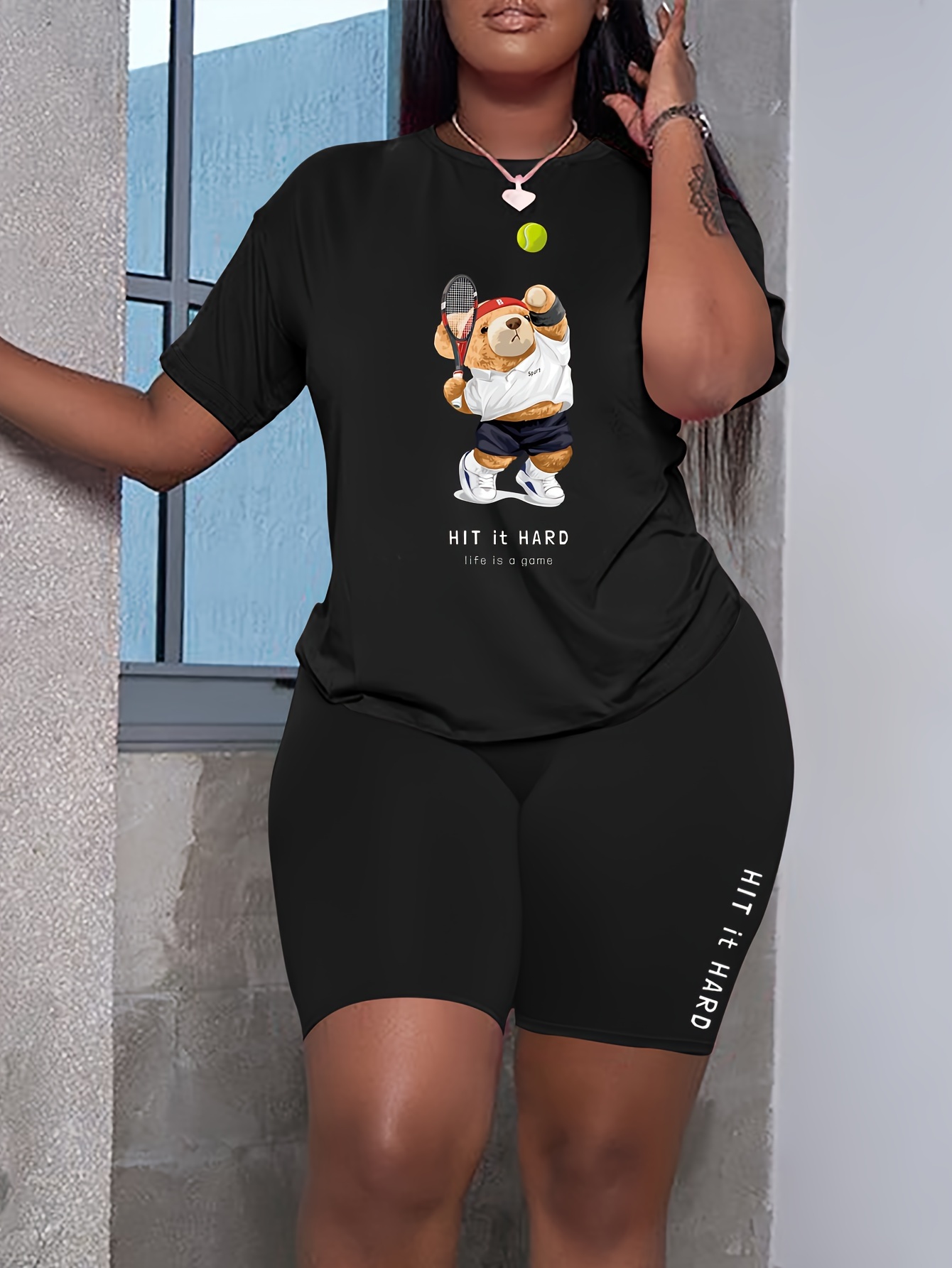 Sommerlicher 2-teiliger Strickanzug Für Damen - Bequemer Lounge-Outfit Mit Jogger-Hose