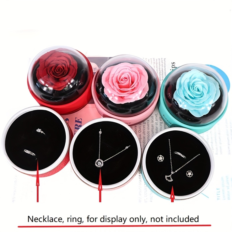 Scatola Portagioielli 9x9x1.7 Cm - Confezione Regalo In Cartone Rosa Con Interno In Spugna - Foto 8