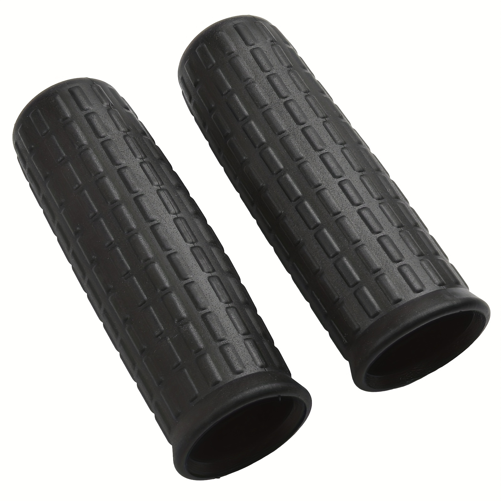 Image of 2pcs Rubber Wheelbarrow Handles - Non-slip, Weatherproof Grip Replacement Covers With For Gardening & Construction Use