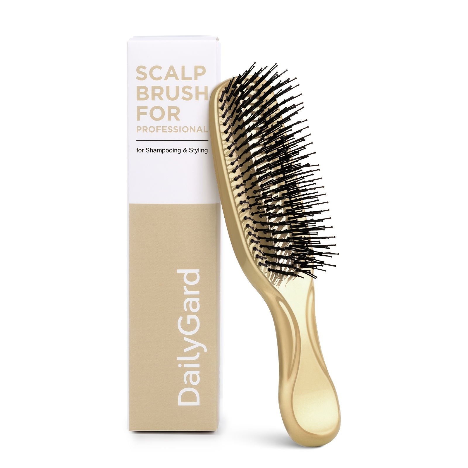 TEMU 1pc Detangling Brush For Women - Detangler Hair Brushes For Straight Long Wet Dry Hair, 572 Soft Bristles Long & Short Double Bristles Scalp