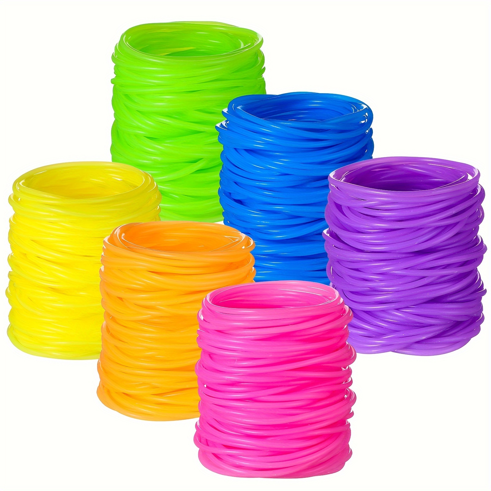 

600 Pcs Jelly Bracelets Bulk Bracelets Silicone Bracelet 80s Accessories Bracelets Neon Bracelets Glow In The Dark For Adults Women Party Favors