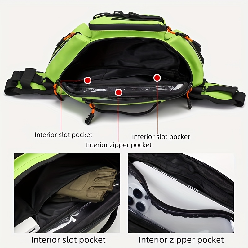 [Fishing Waist Bag] Fishing Waist Bag Outdoor Lure Fly Fishing Bag Multifunctional Waist Bag Multiple Carrying Modes Daily Travel Crossbody Bag Outdoor Sports Training Gym Bag Cycling Bag-B