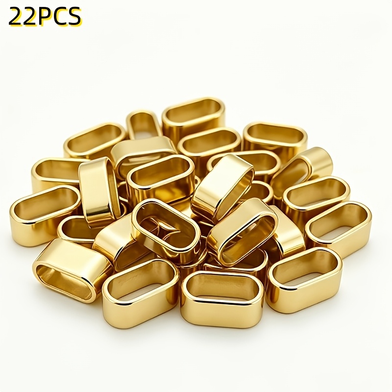 TEMU 22pcs Metal Adjustable Letter Buckles, Phone Case Rope Adjustment Buckles, Hoodie Shoelace Hanging Buckles, Drawstring Anti-slip Lock, 8-shaped