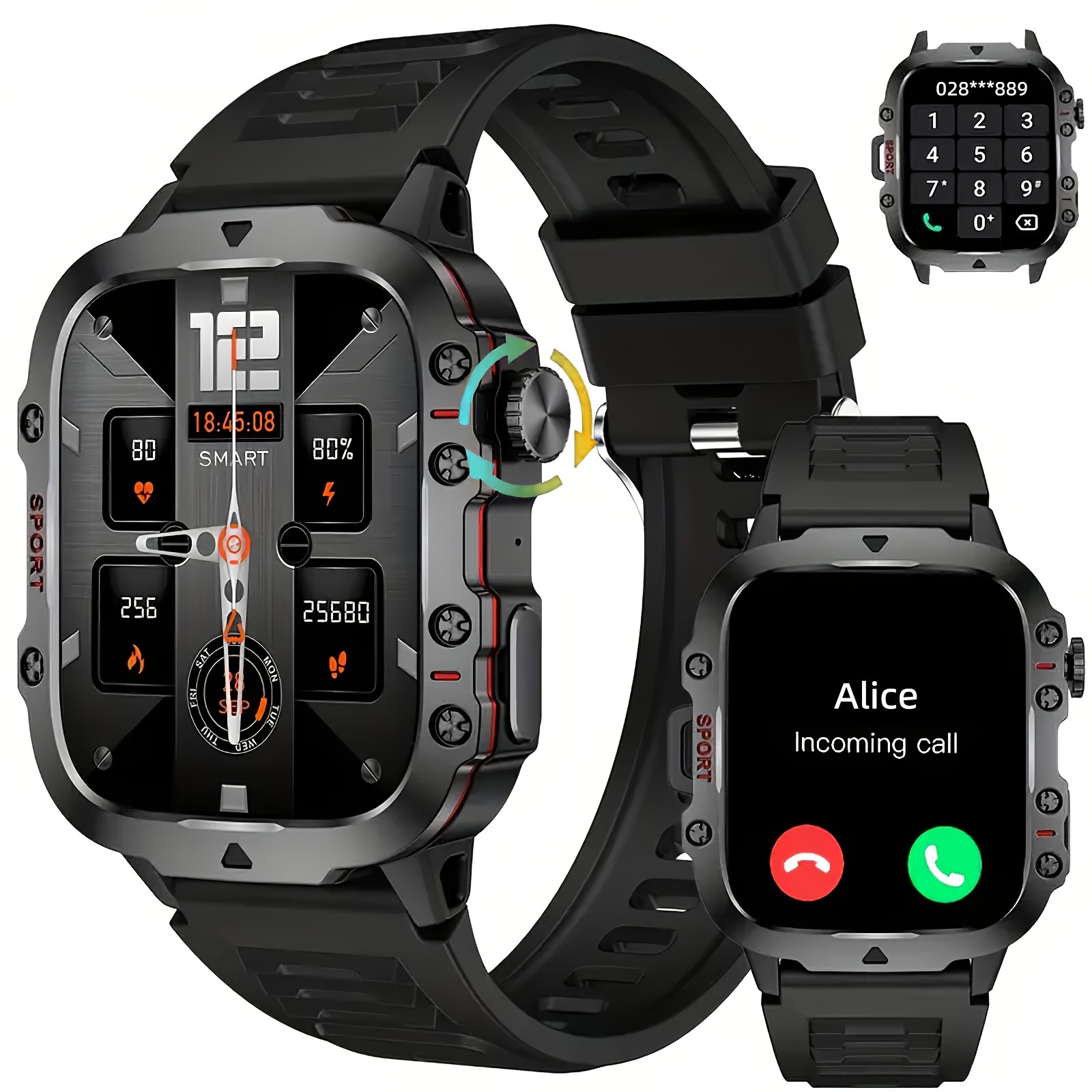 Smart Watch 30M 防水 スポーツスタイルデザイン 1.45