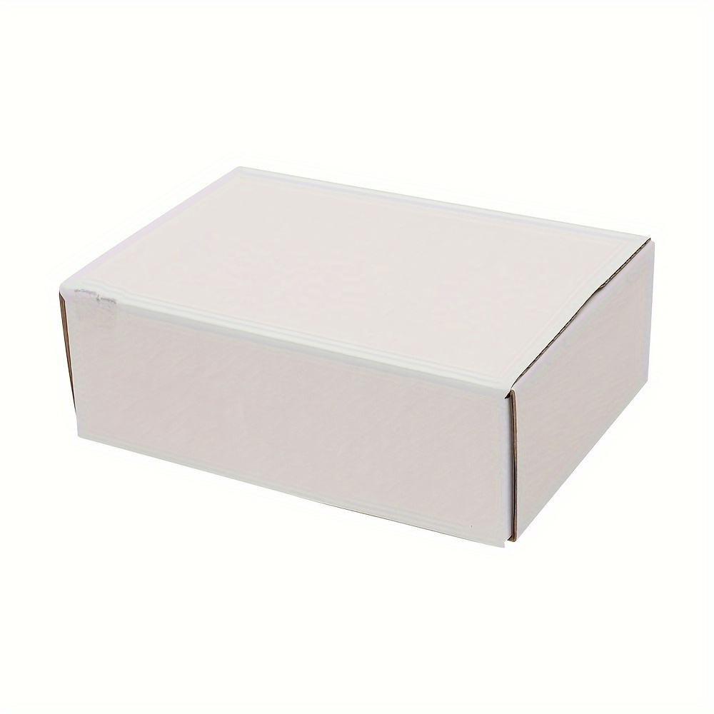 

50pcs White Corrugated Cardboard Shipping Boxes 6x4x2 Inches - Paper Packaging For Safe Transport, Yellow Inside, Easy To Seal & Lightweight