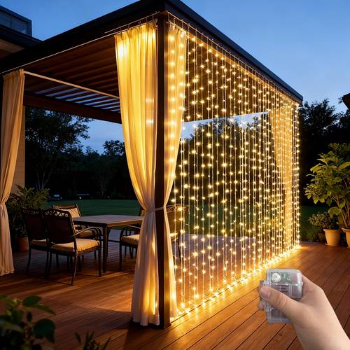 8 led star waterfall lights battery powered batteries indoor outdoor decor for festive ambiance