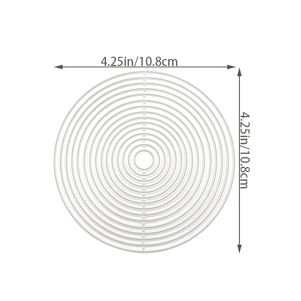 Image of Round Metal Template Stencil Cutting Die Decoration Scrapbooking Stencil Album Paper Craft Embossing Card Making
