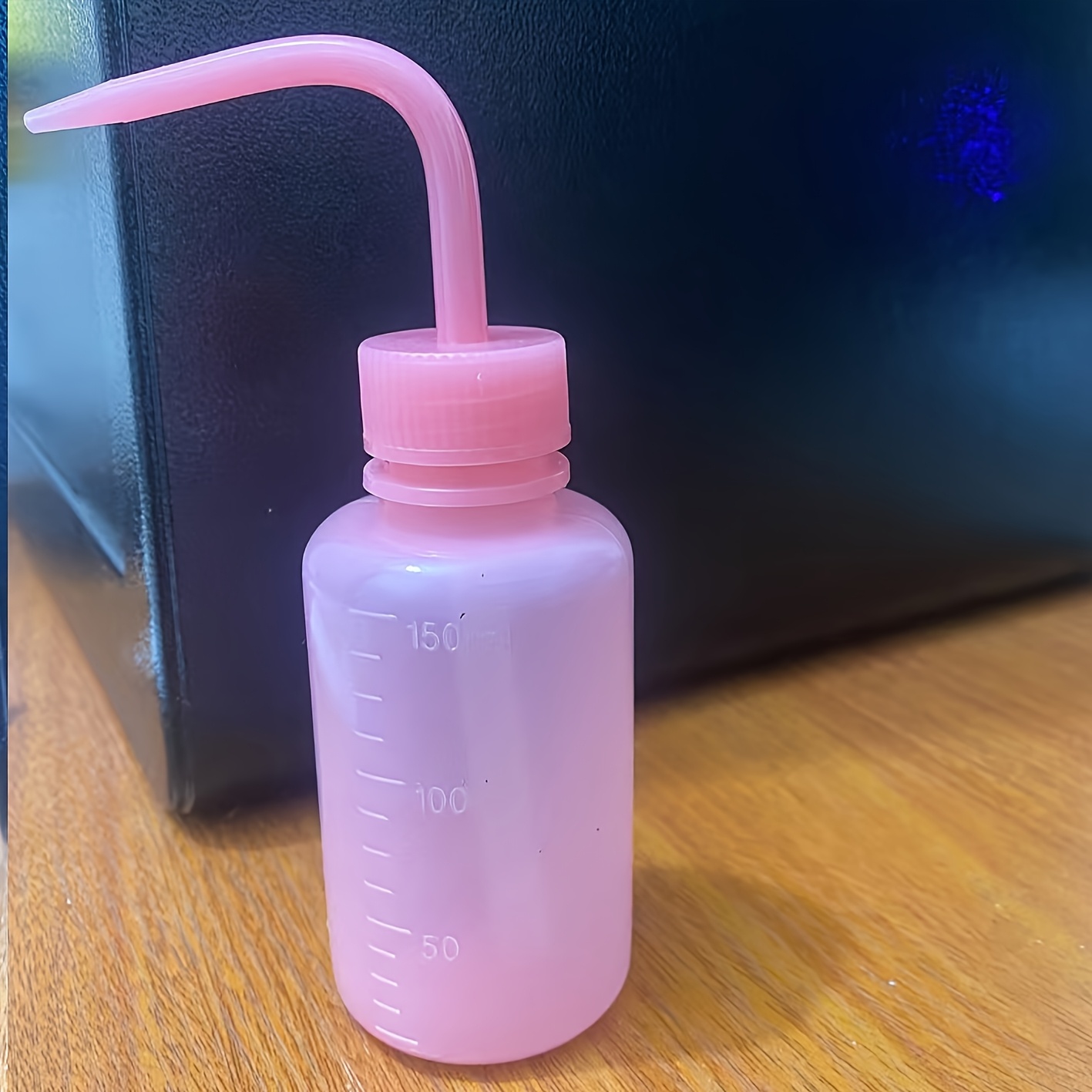 TEMU Botella de plástico de 1 pieza con boquilla curva - Ideal para serums de pestañas, aplicación de maquillaje y limpieza precisa - Diseño ovalado