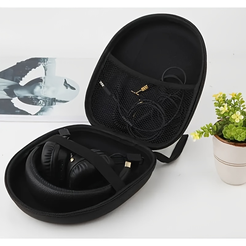 Bolsa de almacenamiento de cuero de gran capacidad para auriculares, funda  protectora impermeable, bolsa de transporte para auriculares, diadema -  AliExpress