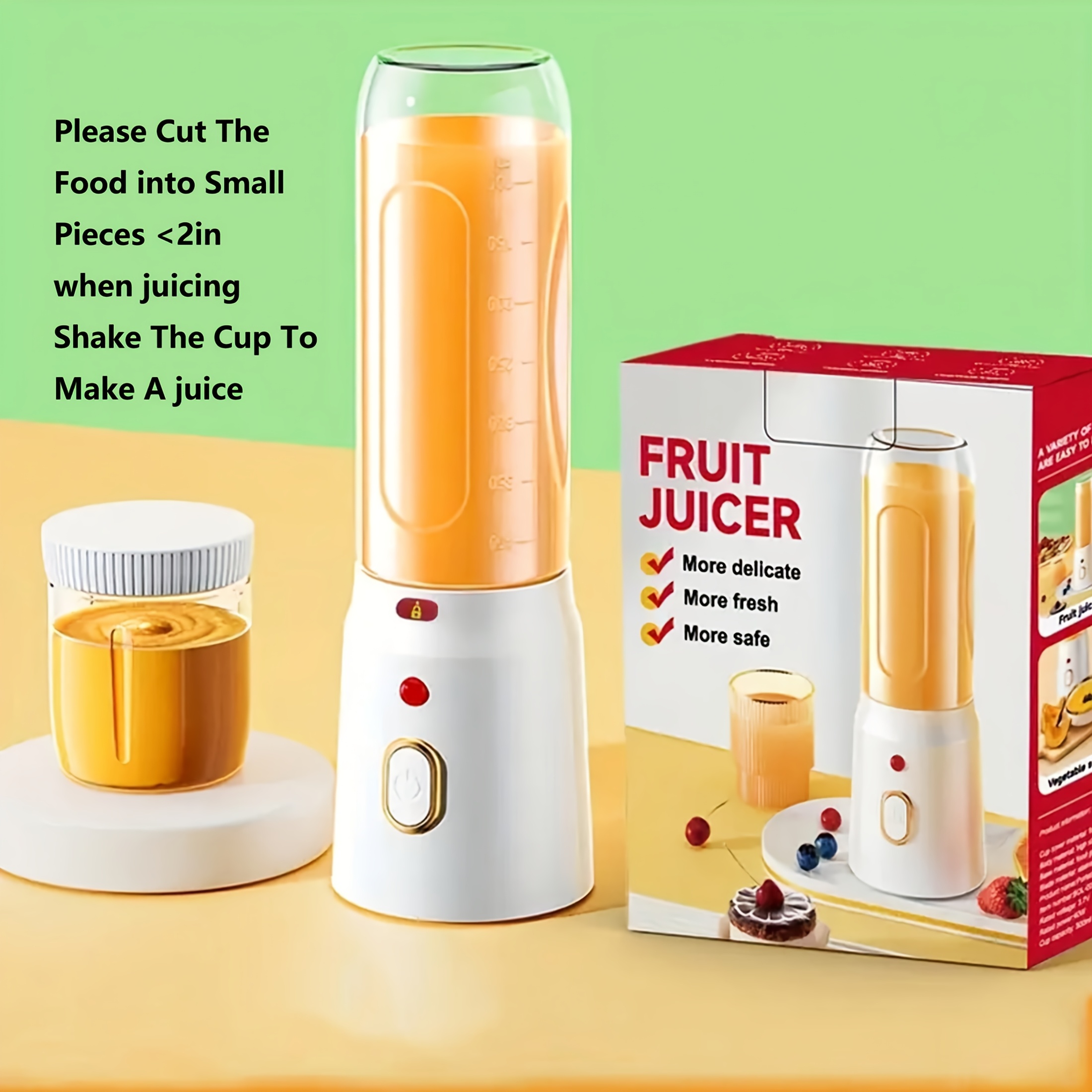 3pcs portable blender juicer set usb rechargeable dual cup design for smoothies shakes ideal for   details 0