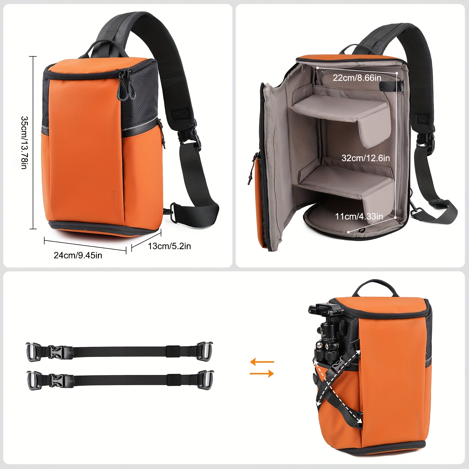 borsa per fotocamera, borsa fotografica a   singola, borsa a tracolla, borsa per fotocamera dslr   e mirrorless Dettagli dell'articolo 5