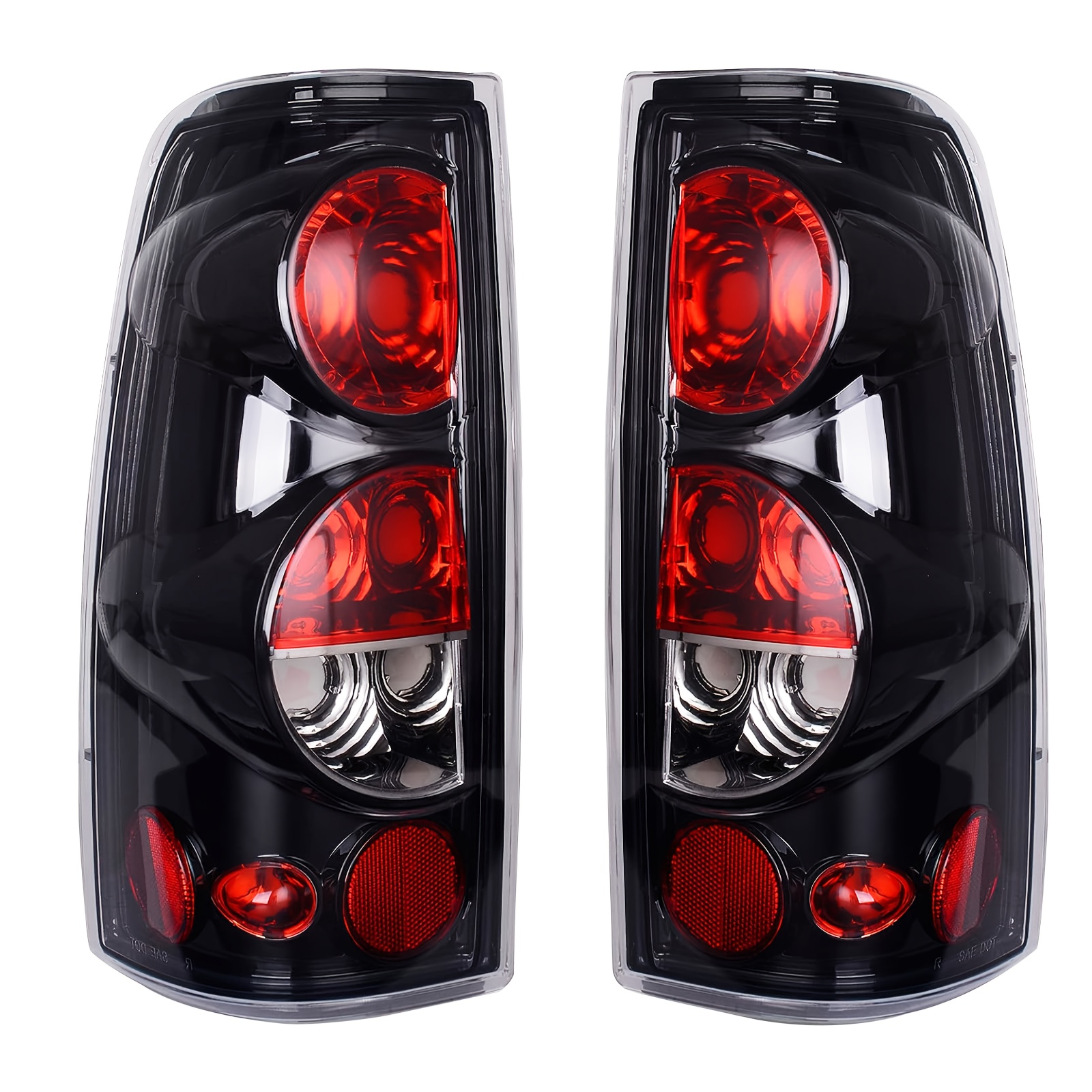 TEMU Tail Lights Assembly For 1999-2006 Silverado 1500 2500 3500 For 2007 Silverado Taillights With Classic , For 1999-2003 For Sierra 1500 2500 3500 Clear Lens, Gm2800174 Gm2801174, Without Battery