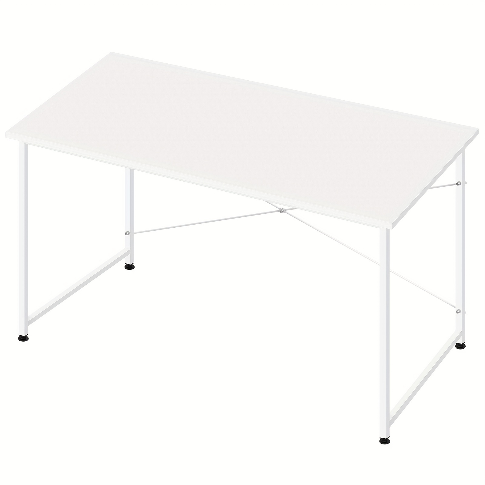 1pc 120x60cm Computer Desk, Office Desk, Ergonomic Office Desk, Reinforced Metal Legs, Suitable For Office And Study Room