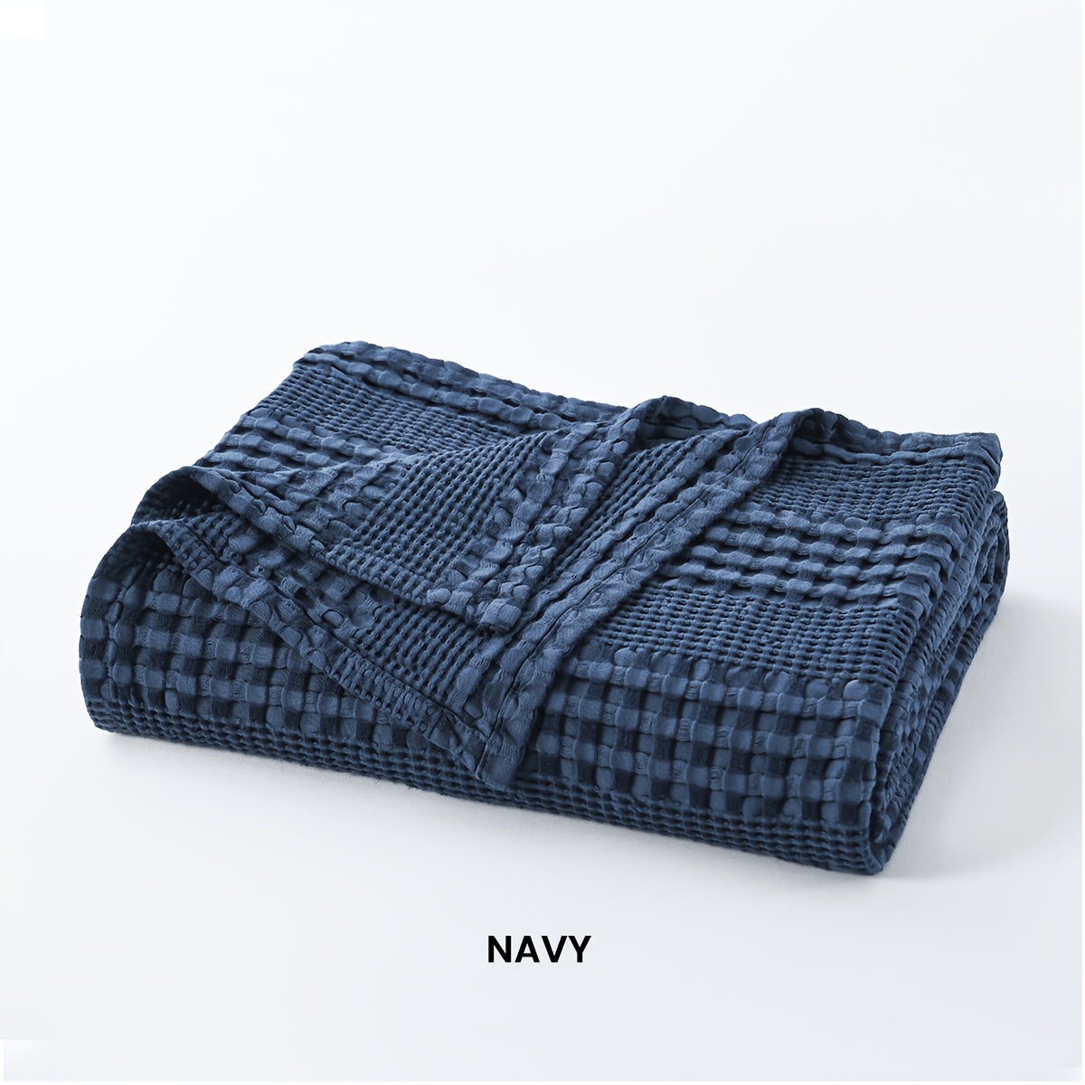 Image of Waffle Blanket, Lightweight And Breathable Textured Bed Cover, Suitable For , Soft Blanket For Sofa And Bedroom Decoration, In Multiple Colors