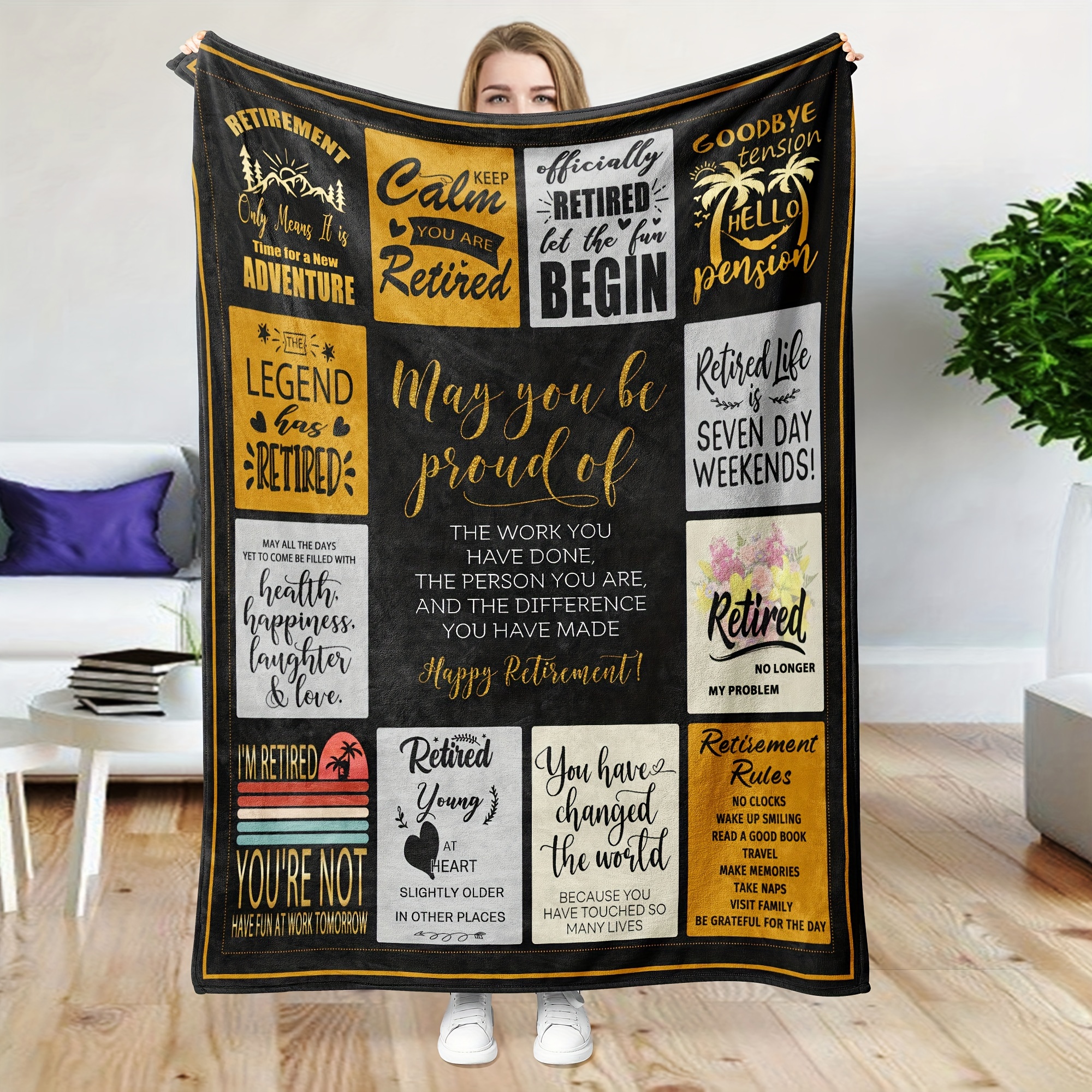 

1 Pc Retirement Gift For Women, Funny Retirement Gifts For Women 2024, Cool Retirement Gifts, Farewell Gifts For Coworkers, Women Goodbye Gifts, Happy Retirement Blanket