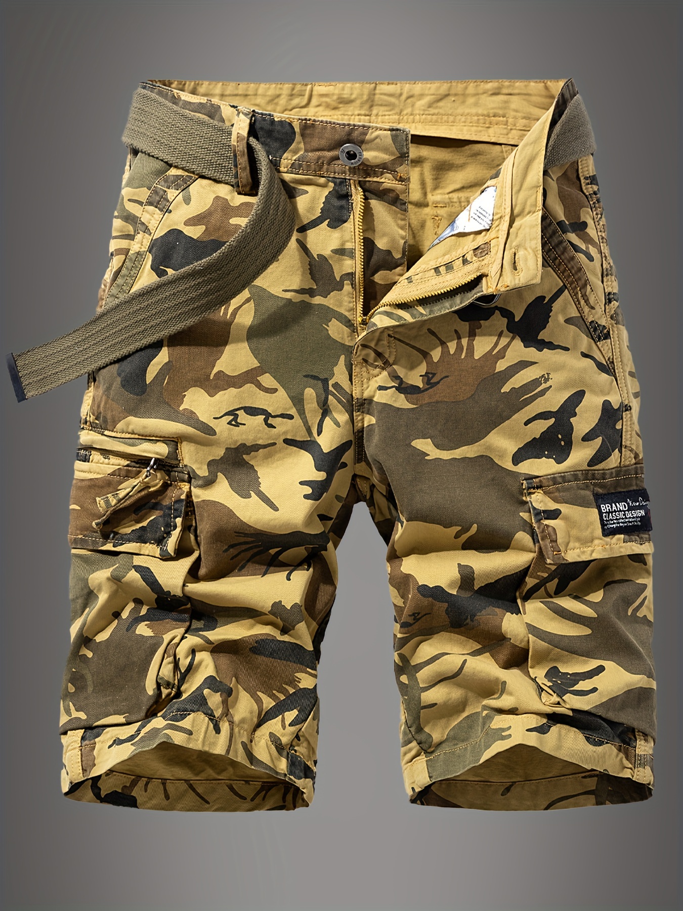 Men's Casual Camouflage Pattern Cargo Shorts Chic Street - Temu