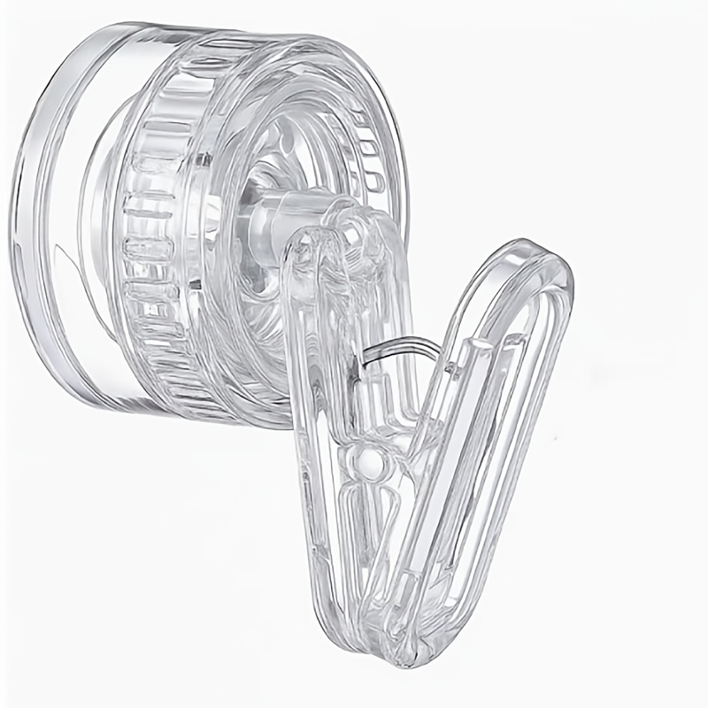 TEMU Support de rangement à ventouses rotatives, clip perforation ni , peut suspendre les serviettes, de lavage, support de clip à crochet à forte