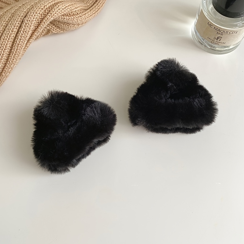 TEMU Fluffy Cat Ears Hair Clips Set For Women And Girls, Cute Sweet Fall Winter Hair Accessories, Holiday Birthday Party Favor Causal Photography, Christmas Gifts For Her