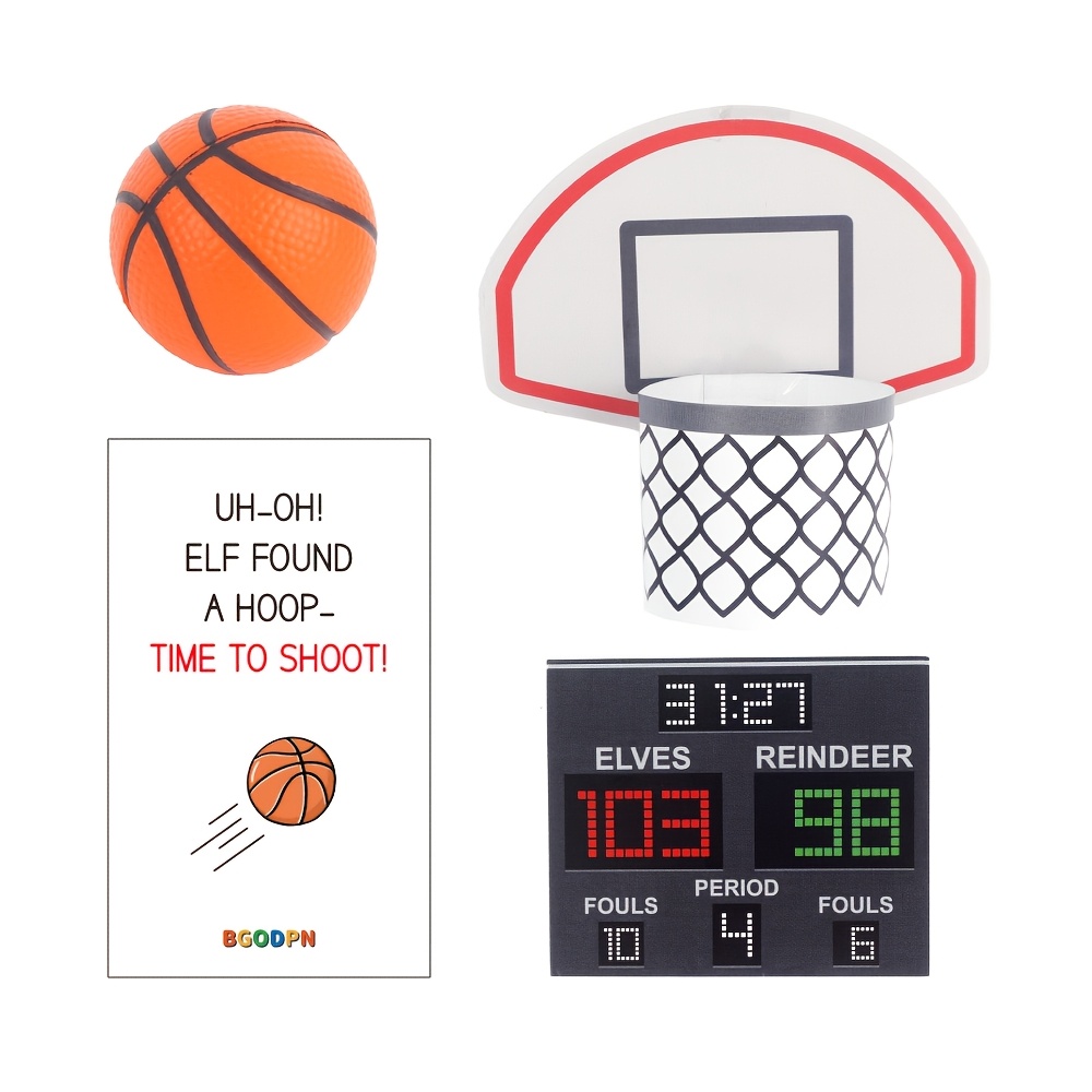TEMU CKAYNOYI Figurines de de Noël de Basket-ball - Accessoires de en Papier Adaptés à la Décoration de Sapin de Fêtes, Présentoir de Table, Adaptés