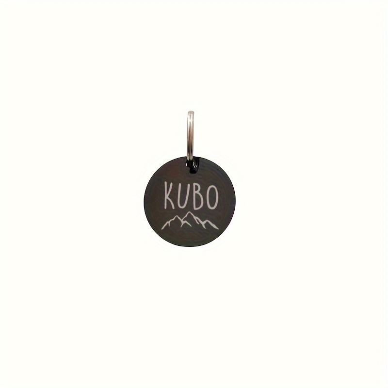 TEMU Personalized Pet Id Tags - Custom Engraved Collar Tags With Floral, Space, And Nature Designs - Durable Metal Tags For Safety & Style, Dog Tags