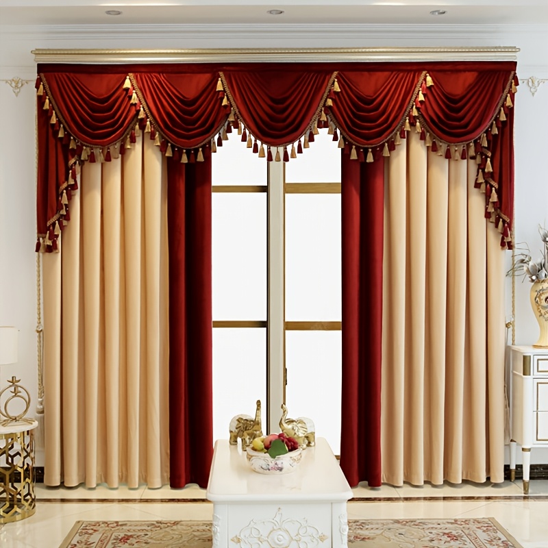 

Bedroom, Living Room, Luxurious And Velvet Fabric, Matching, Blackout Curtains, Wedding Room, 2pcs Finished Product