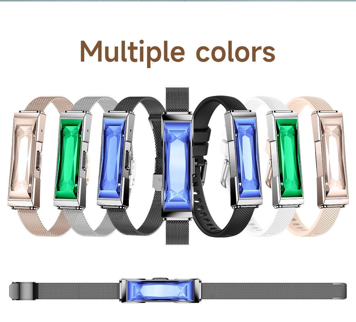 SUNKTA Smart Bracelet for Men & Women - Wireless 5.2, Multi-Sport Modes, Sleep & Sedentary Alerts, Message Notifications, Magnetic Charging, Zinc Alloy Case, Pink/Black/Silvery Options with Random Silicone Strap, Compatible with for iphone & Android, Ideal for Couples & Families, Smart Watch for Android Phones, Family Health Monitoring, Sleek Watch Design, Durable Watchband