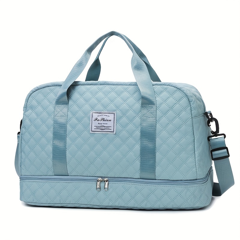 Image of A Spacious Travel Duffle Bag With A Lightweight Argyle Design, Suitable For Sports And Fitness Gear. Sent At Random