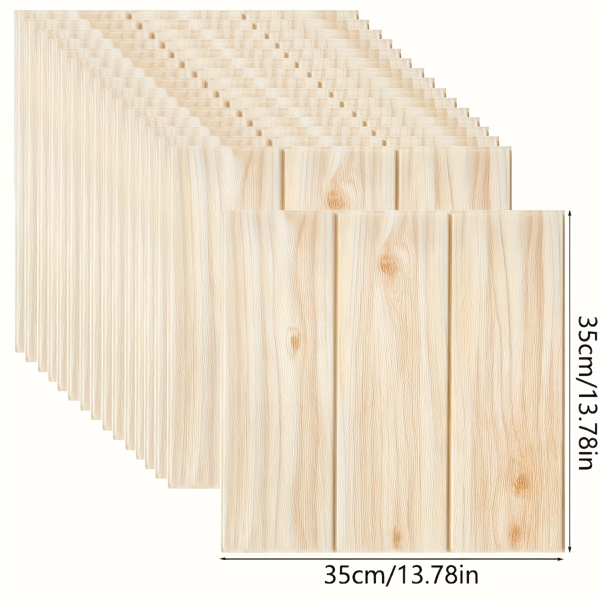 40pcs 3d Wall Tile Sticker, Wood Grain Self-adhesive Anti-collision Sticker, Waterproof Ceiling Sticker, Easy To Stick And Peel, Easy To Clean And Free Cutting, For Room Bathroom