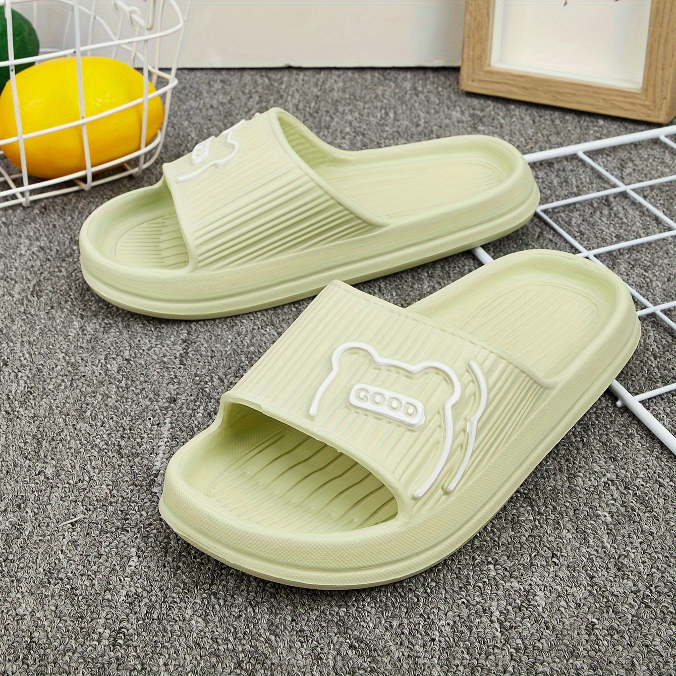 Casual Cartoon Open Toe Slippers For Boys, Non Slip Anti-odor Quick-drying Slippers For Indoor Shower Pool, All Seasons