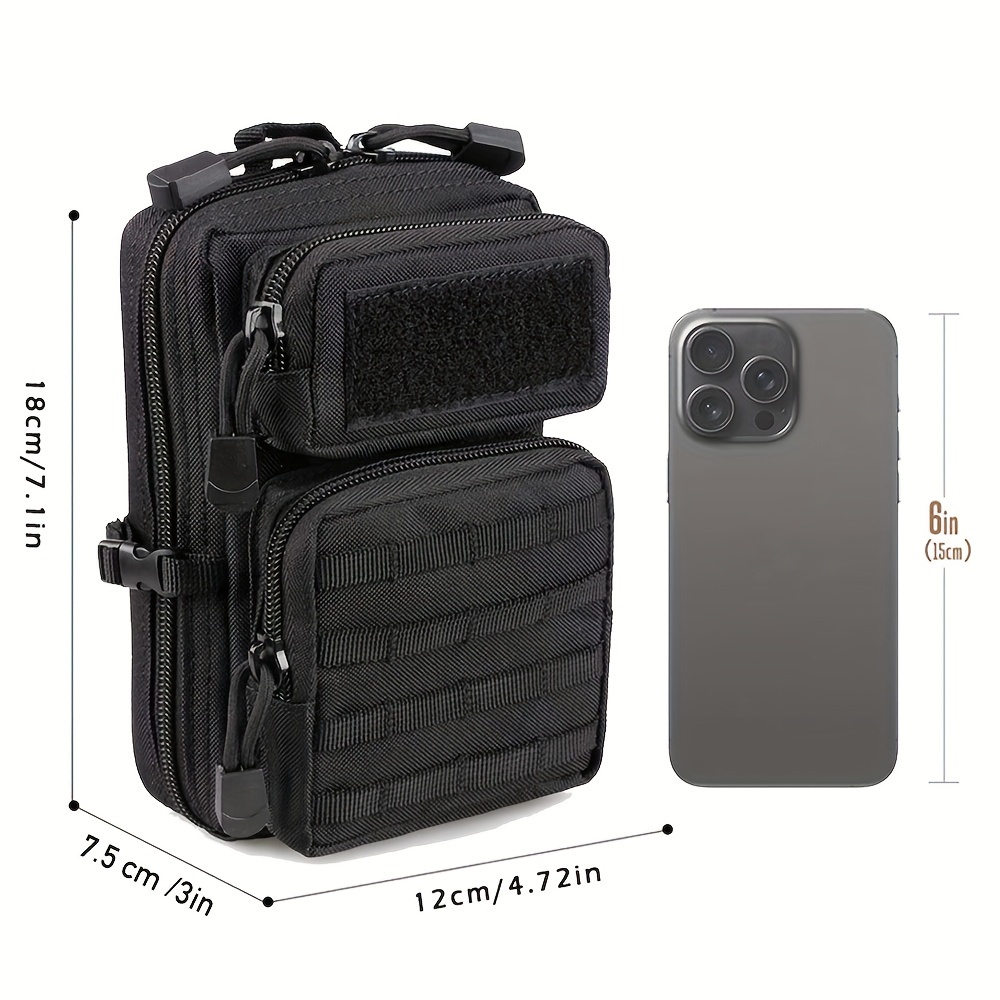 1pc Molle Pouch, EDC Tool Pouch Phone Pouches Mini Waist Pouches Medical EDC Pack Mini Design of 3-Day Backpack