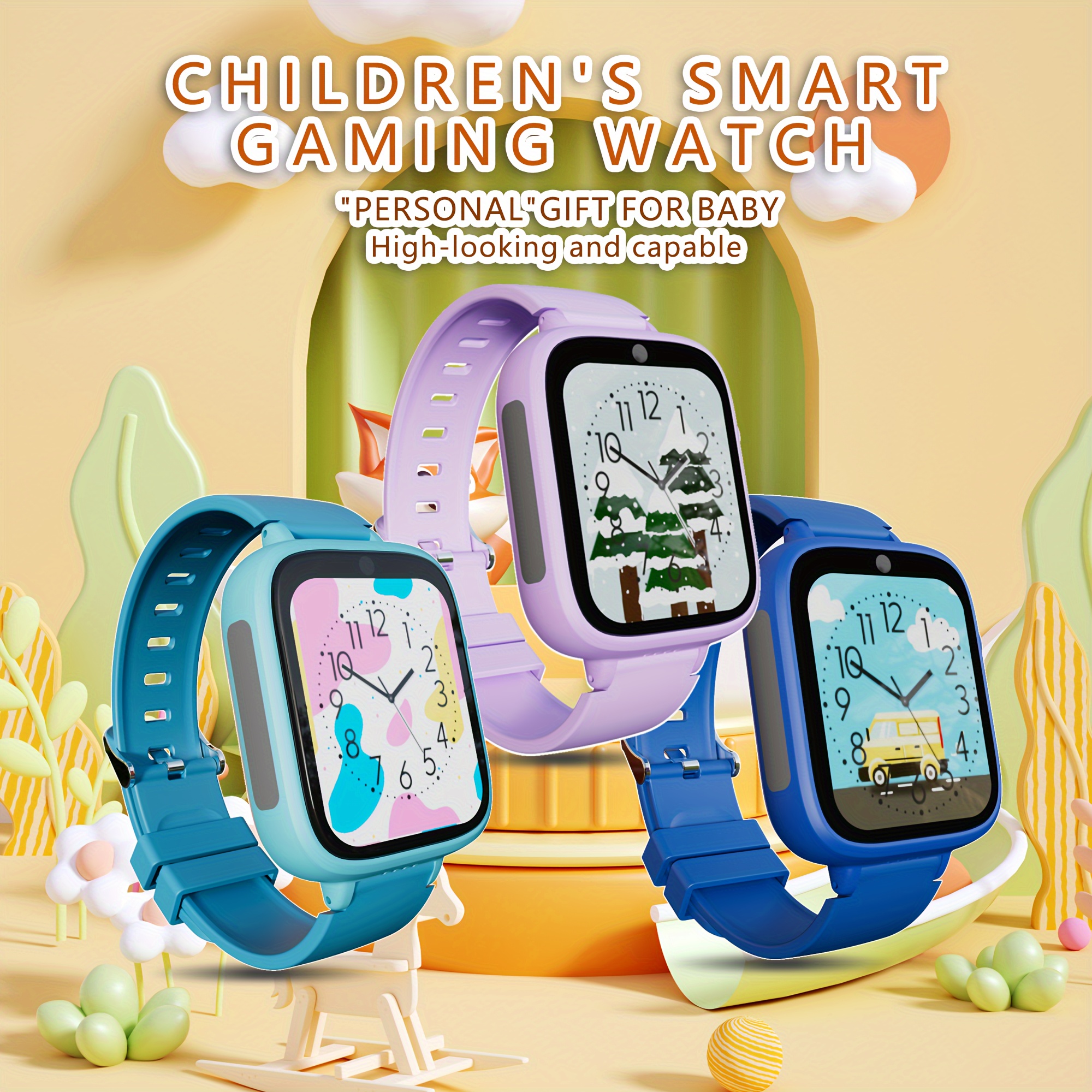 Reloj inteligente para niños – Juego para niñas de 4 a 12 años con  reproductor de música HD pantalla táctil 23 juegos, cámara, alarma,  podómetro