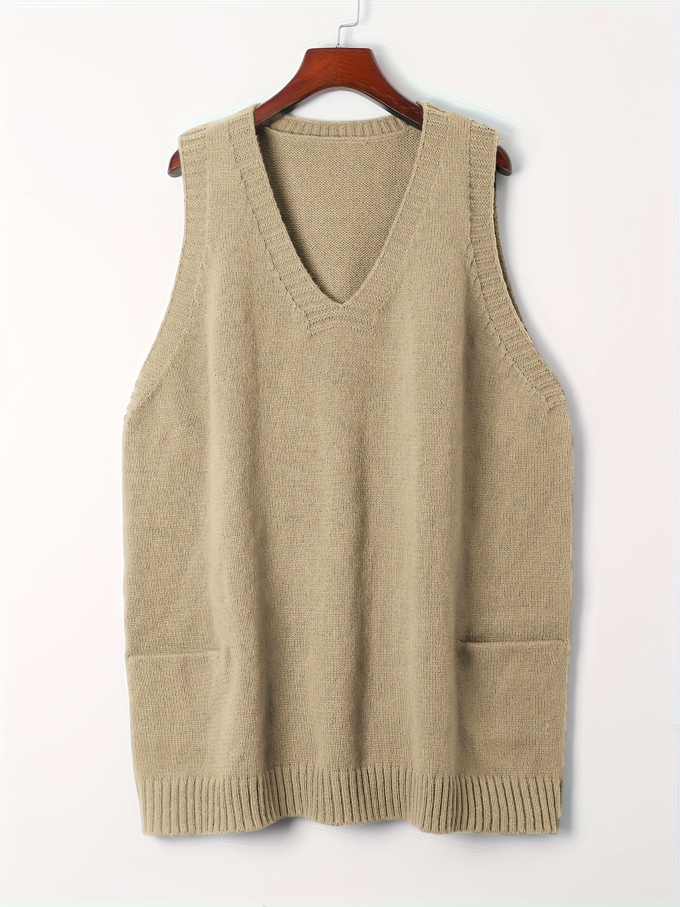 Fashion Casual Solid Knit Vest Sleeveless Sweater @ Best Price Online
