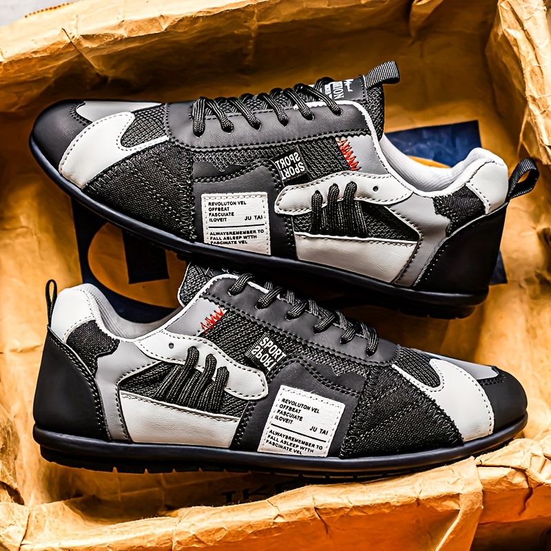 Tenis ligeros y transpirables para hombre zhenyuezu, de caña baja con cordones y suela antideslizante de PVC, diseño en bloques de colores vibrantes, ideales para senderismo, uso diario y estilo urbano casual, regalo de Navidad duradero y elegante
