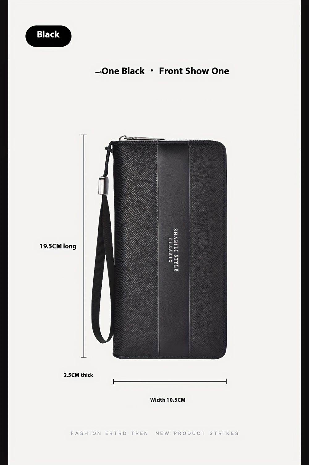 Cartera larga para hombre con gran capacidad, múltiples ranuras para tarjetas, monedero, tarjetero y clutch para .