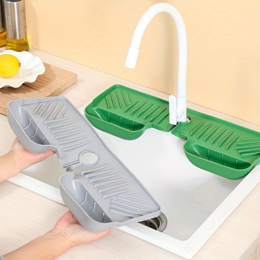 Bananenblatt Spritzschutz für Waschbecken Anti Wasser Brett Küche mit 4  Saugnapf