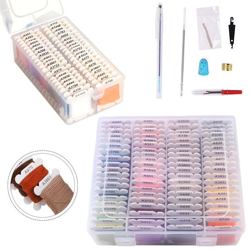 Cross Stitch Thread Organizer with 7 Type Embroidery Tools Kit