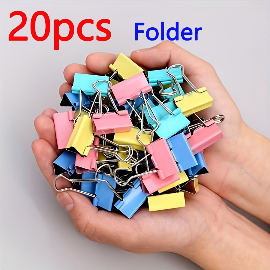 NEEWAY 100pcs Mini Binder Clips, 5/8 Inch(15mm) Small Pink Clips, Micro Binder
