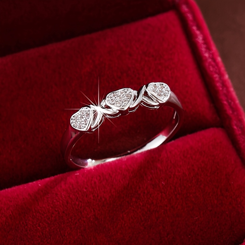 Geometric Cubic Zirconia Ring Golden Plated Band