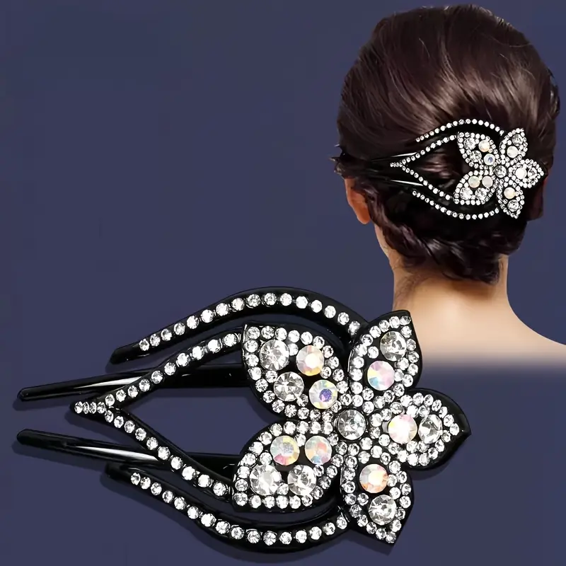 1pc elegant pink flower hair clip for women vintage style pvc duckbill hairpin daily wear holiday accessorizing ideal valentines day gift hair accessorie Product details 2