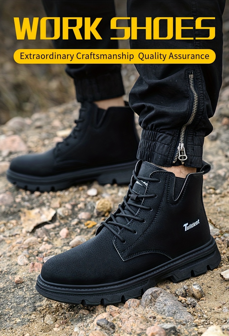mens anti smash anti stab work boots breathable mesh safety