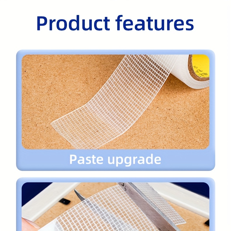 [No-Damage Wall Mounting Tape] No-Damage Wall Mounting Tape - High-Adhesion, No Punching Required for Photos, Wall Art, and Framed Decor - Ideal for Acrylic and Fabric Surfaces, Wall Art Installation|Transparent Tape|Acrylic Tape