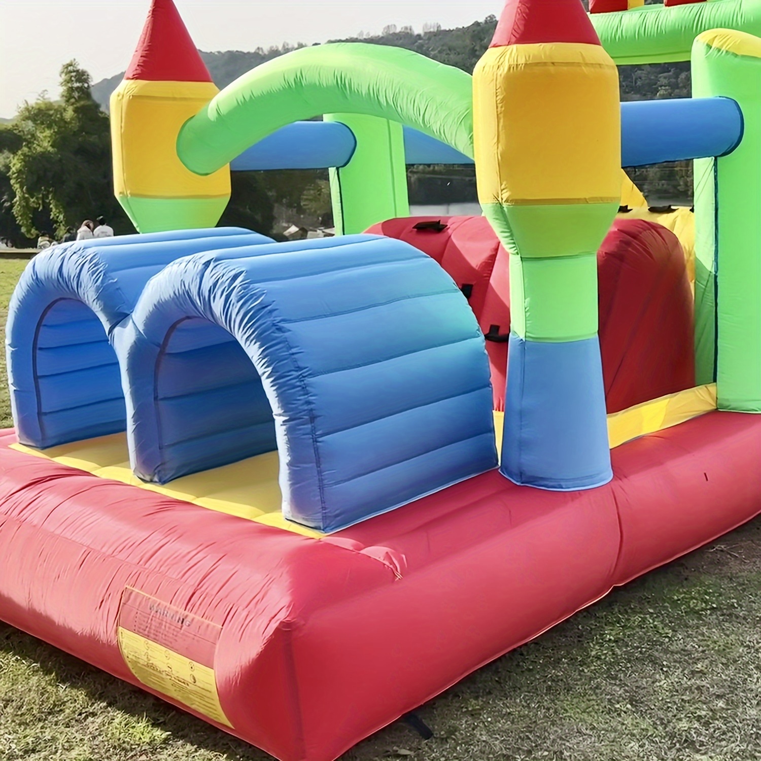 inflatable bounce house obstacle course kids 680w blower 18 Temu