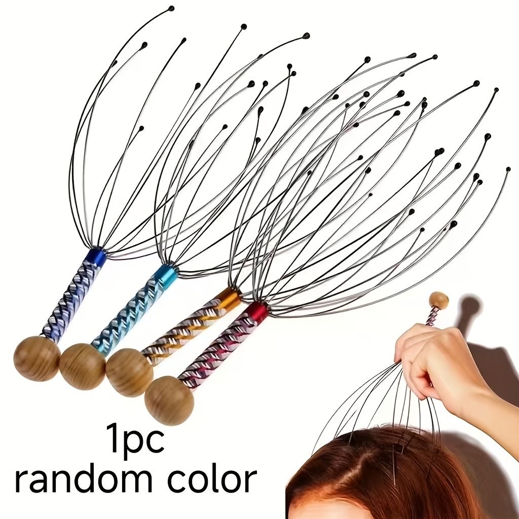 Head Massager Soul Extractor, Octopus Scalp Massager With 12 , Bringing