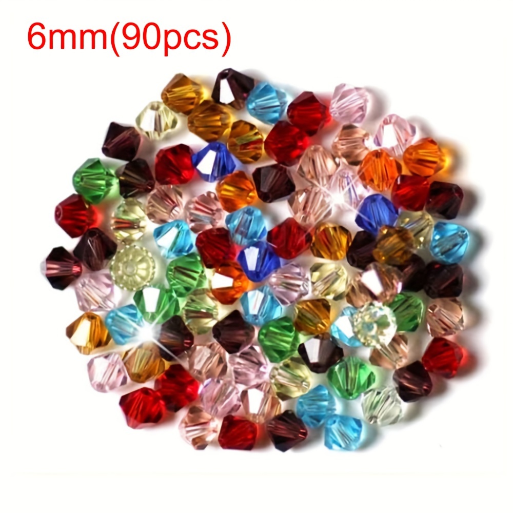High-quality Diamond- Glass Loose Beads Jewelry Making Spacer Beads 4mm 6mm 8mm
