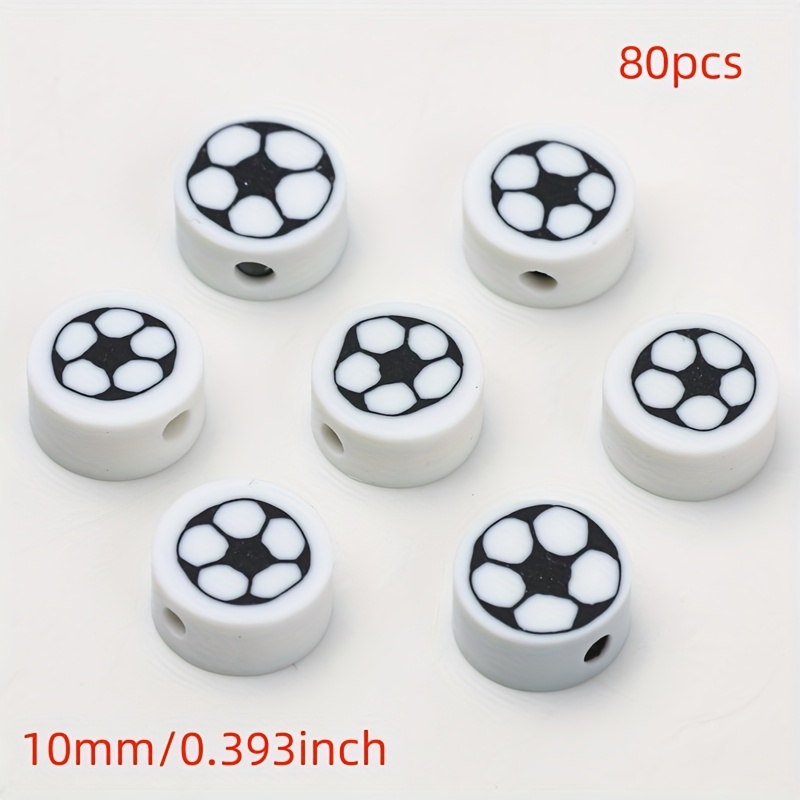TEMU 80 stuks Plat Ronde Zachte Klei Kralen voor DIY Armband, Hanger, Oorbel en Sleutelhanger Accessoires