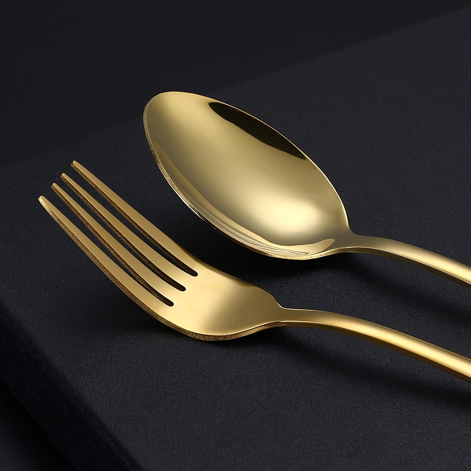 personalized stainless steel tableware set customized engraved names reusable tableware sets for   birthdays black and   silverware set suitable for home offices schools camping Product details 7