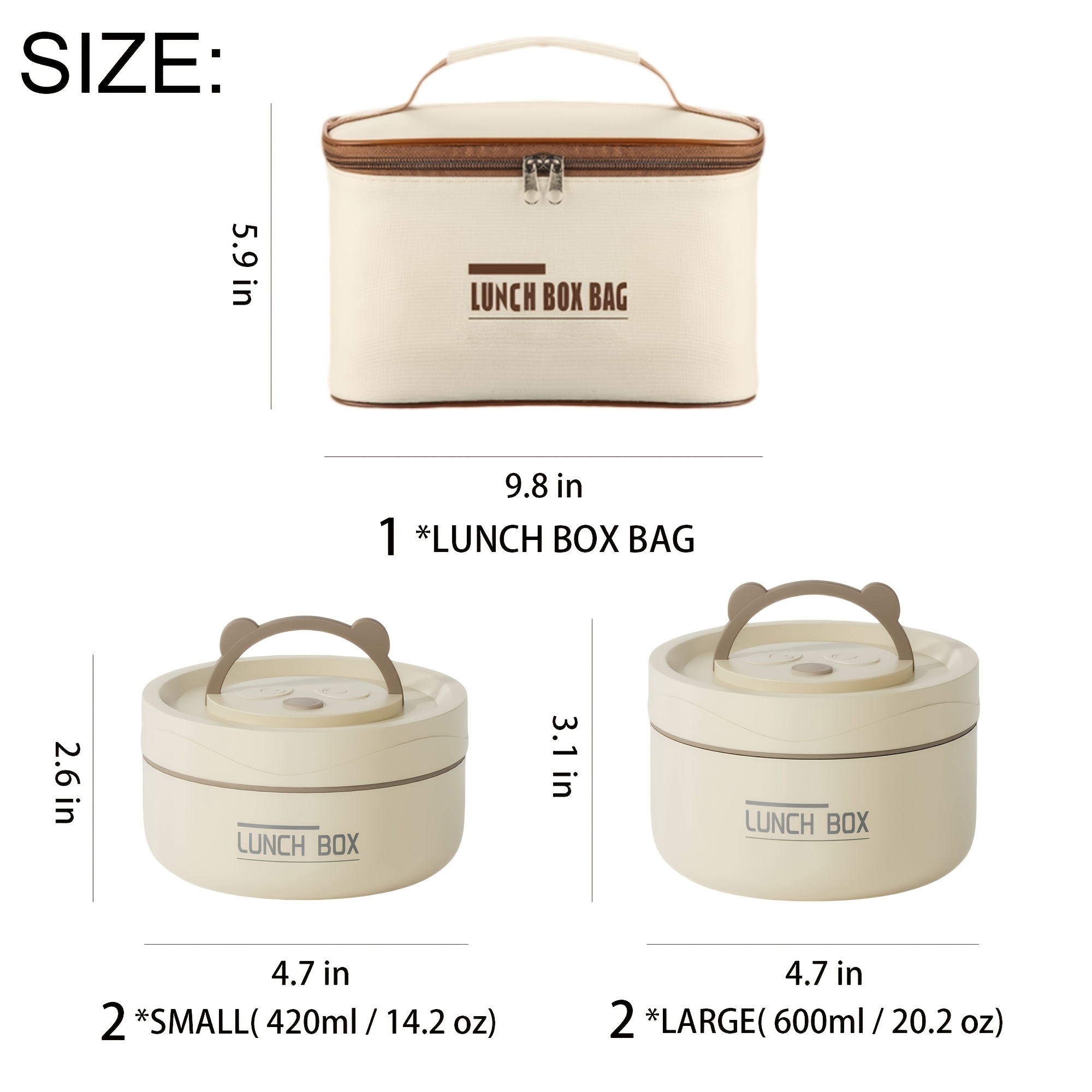 4pcs Panda 304 Stainless Steel Lunch Box Set, With Panda Theme Lid, Suitable For School, Office, Picnic. Ideal For Meal Prep, Bento, Food Storage. Perfect Lunch Box Gift (back To School Essential)