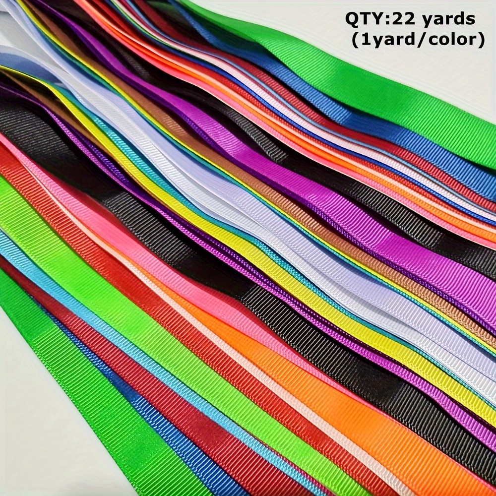Image of Assorted Colors 2.5cm Wide Ribbon, - Perfect For Gift Wrapping, Wedding Decor & Diy Crafts