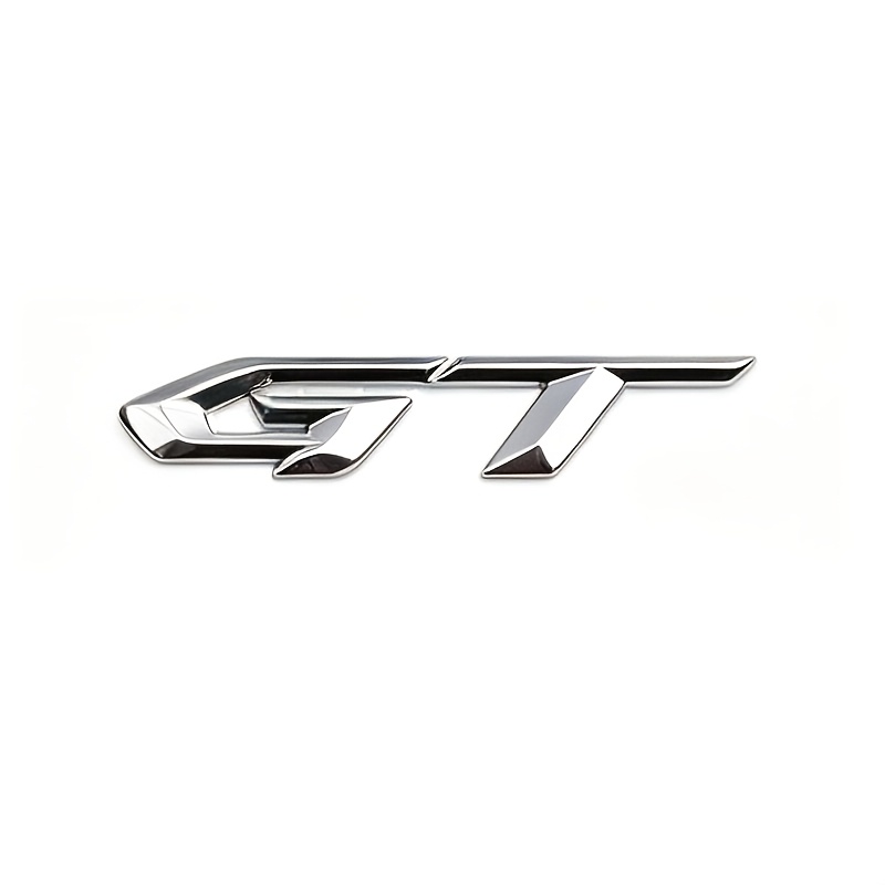 TEMU 1pc -piece Gt Letter Car Emblem, Suitable For Sedan Cars, Car Body Sides, Fenders, Trunks, And Rear Gt Letter Modification Decoration